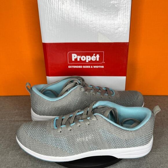 Propet Washable Walker Evolution Grey Sneaker Blue Size 9.5 - Picture 1 of 9